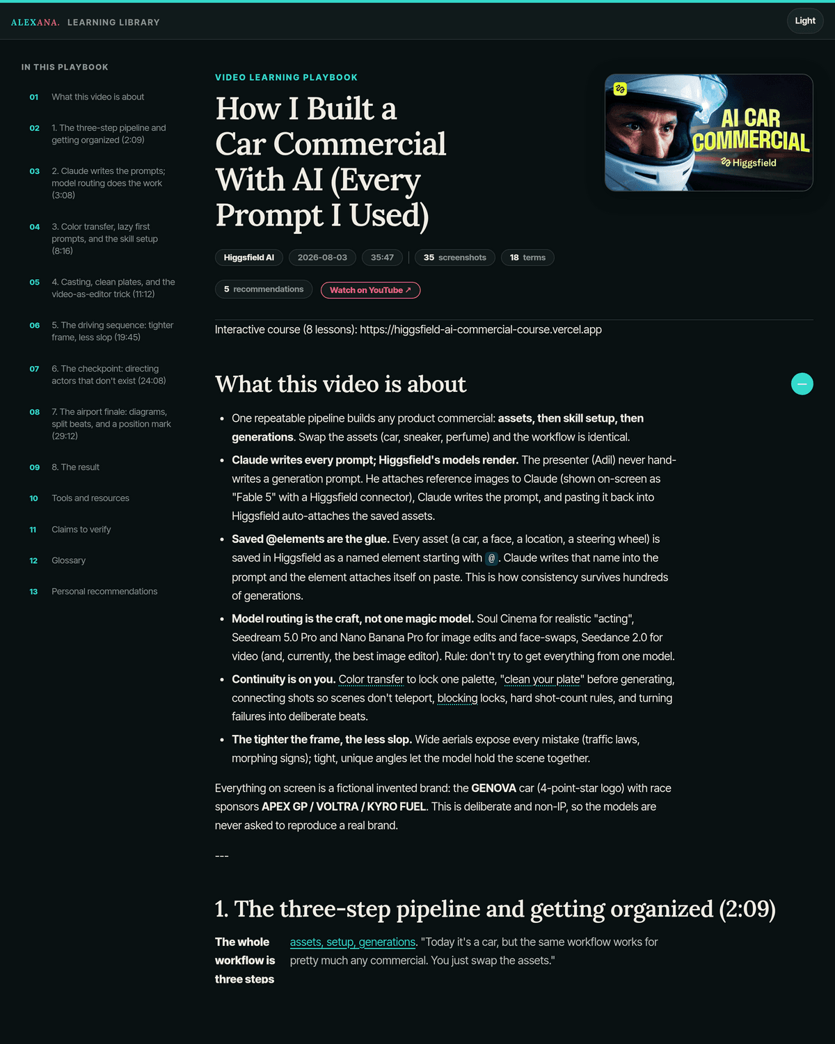 Building a car commercial with AI, prompt by prompt, a lesson built by Essence