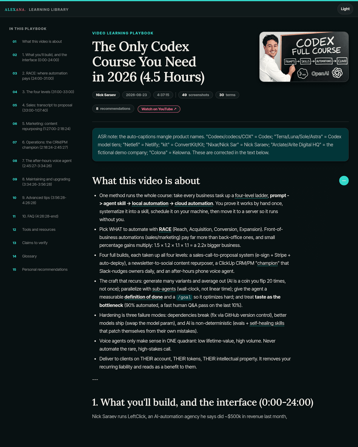 The only Codex course you need, in one playbook, a lesson built by Essence
